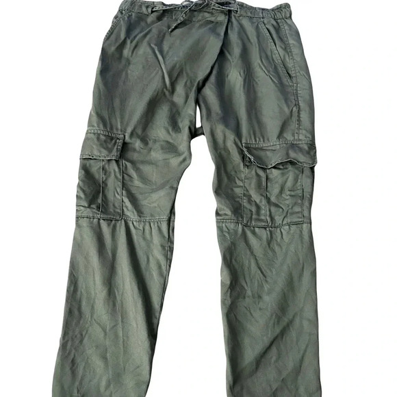 WilliamRast Cross Buckle Tencel Cropped Pants, Small - Picture 2 of 6